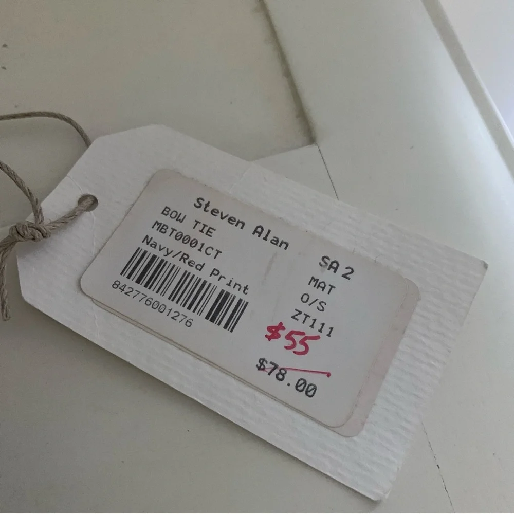 Steven Alan Bowtie Blue Red - Picture 4 of 7